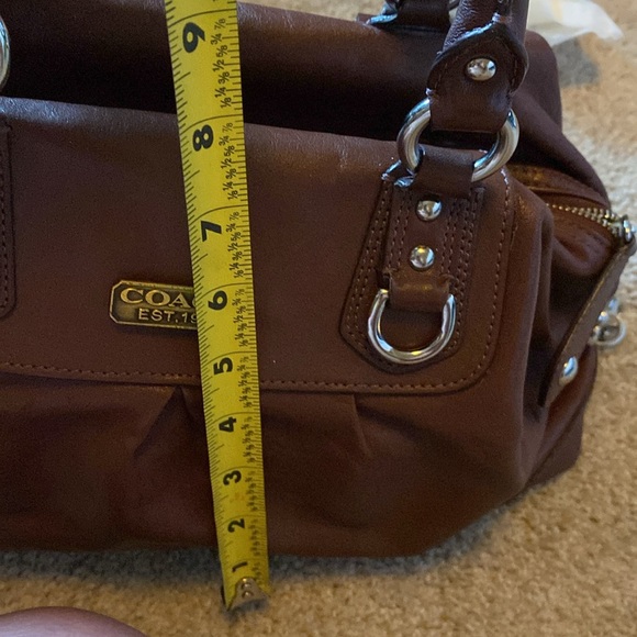 Coach Dark Brown Leather Satchel - Picture 15 of 16